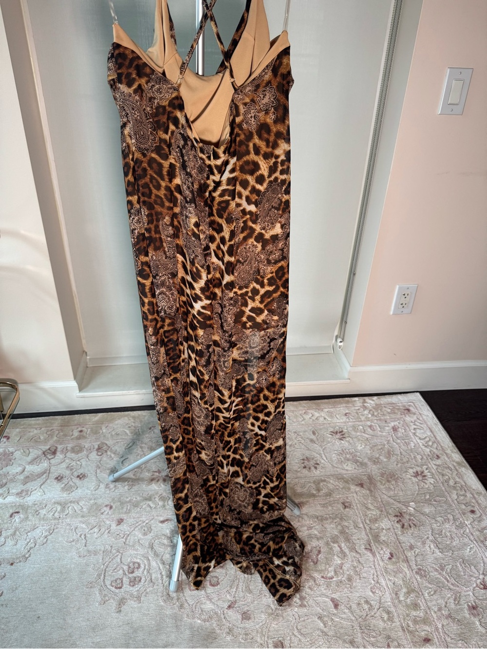 Fashion Nova Leopard-Print Maxi Slip Dress - Brown - Picture 5 of 13